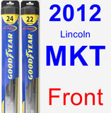 Front Wiper Blade Pack for 2012 Lincoln MKT - Hybrid