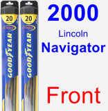 Front Wiper Blade Pack for 2000 Lincoln Navigator - Hybrid