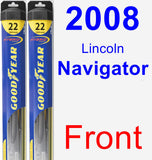 Front Wiper Blade Pack for 2008 Lincoln Navigator - Hybrid