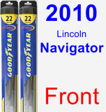 Front Wiper Blade Pack for 2010 Lincoln Navigator - Hybrid