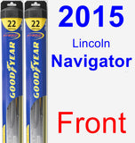 Front Wiper Blade Pack for 2015 Lincoln Navigator - Hybrid