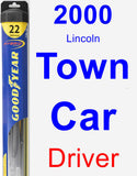 Driver Wiper Blade for 2000 Lincoln Town Car - Hybrid