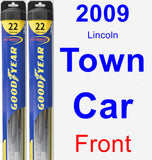 Front Wiper Blade Pack for 2009 Lincoln Town Car - Hybrid