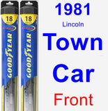 Front Wiper Blade Pack for 1981 Lincoln Town Car - Hybrid