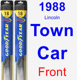 Front Wiper Blade Pack for 1988 Lincoln Town Car - Hybrid