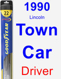 Driver Wiper Blade for 1990 Lincoln Town Car - Hybrid