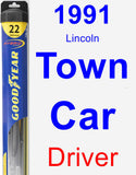 Driver Wiper Blade for 1991 Lincoln Town Car - Hybrid