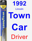 Driver Wiper Blade for 1992 Lincoln Town Car - Hybrid