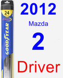 Driver Wiper Blade for 2012 Mazda 2 - Hybrid