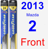 Front Wiper Blade Pack for 2013 Mazda 2 - Hybrid