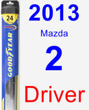 Driver Wiper Blade for 2013 Mazda 2 - Hybrid