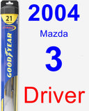 Driver Wiper Blade for 2004 Mazda 3 - Hybrid