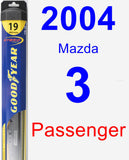Passenger Wiper Blade for 2004 Mazda 3 - Hybrid