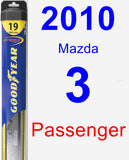 Passenger Wiper Blade for 2010 Mazda 3 - Hybrid