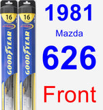 Front Wiper Blade Pack for 1981 Mazda 626 - Hybrid