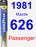 Passenger Wiper Blade for 1981 Mazda 626 - Hybrid