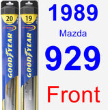 Front Wiper Blade Pack for 1989 Mazda 929 - Hybrid