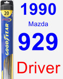 Driver Wiper Blade for 1990 Mazda 929 - Hybrid