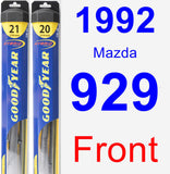 Front Wiper Blade Pack for 1992 Mazda 929 - Hybrid