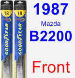 Front Wiper Blade Pack for 1987 Mazda B2200 - Hybrid