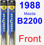 Front Wiper Blade Pack for 1988 Mazda B2200 - Hybrid