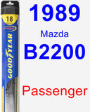 Passenger Wiper Blade for 1989 Mazda B2200 - Hybrid