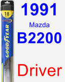 Driver Wiper Blade for 1991 Mazda B2200 - Hybrid