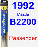 Passenger Wiper Blade for 1992 Mazda B2200 - Hybrid