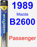 Passenger Wiper Blade for 1989 Mazda B2600 - Hybrid