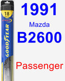 Passenger Wiper Blade for 1991 Mazda B2600 - Hybrid