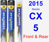 Front & Rear Wiper Blade Pack for 2015 Mazda CX-5 - Hybrid