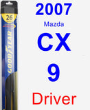 Driver Wiper Blade for 2007 Mazda CX-9 - Hybrid