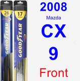 Front Wiper Blade Pack for 2008 Mazda CX-9 - Hybrid