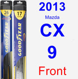 Front Wiper Blade Pack for 2013 Mazda CX-9 - Hybrid