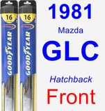 Front Wiper Blade Pack for 1981 Mazda GLC - Hybrid