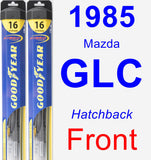 Front Wiper Blade Pack for 1985 Mazda GLC - Hybrid