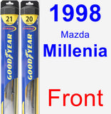 Front Wiper Blade Pack for 1998 Mazda Millenia - Hybrid