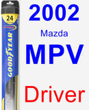 Driver Wiper Blade for 2002 Mazda MPV - Hybrid