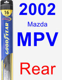 Rear Wiper Blade for 2002 Mazda MPV - Hybrid