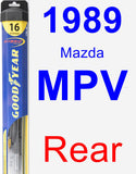 Rear Wiper Blade for 1989 Mazda MPV - Hybrid