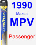 Passenger Wiper Blade for 1990 Mazda MPV - Hybrid