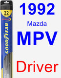 Driver Wiper Blade for 1992 Mazda MPV - Hybrid