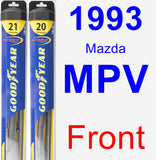 Front Wiper Blade Pack for 1993 Mazda MPV - Hybrid