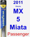 Passenger Wiper Blade for 2011 Mazda MX-5 Miata - Hybrid