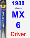 Driver Wiper Blade for 1988 Mazda MX-6 - Hybrid