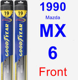 Front Wiper Blade Pack for 1990 Mazda MX-6 - Hybrid