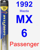 Passenger Wiper Blade for 1992 Mazda MX-6 - Hybrid