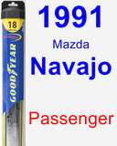 Passenger Wiper Blade for 1991 Mazda Navajo - Hybrid