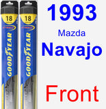 Front Wiper Blade Pack for 1993 Mazda Navajo - Hybrid