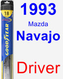 Driver Wiper Blade for 1993 Mazda Navajo - Hybrid